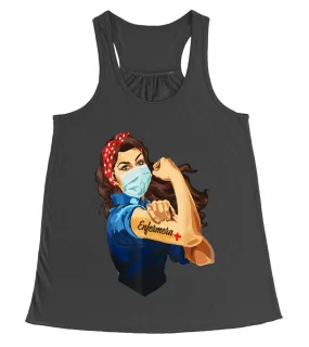 Enfermera Camiseta tirantes fluida Mujer
