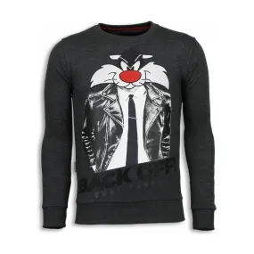 Men's Pussy Cat Rhinestone