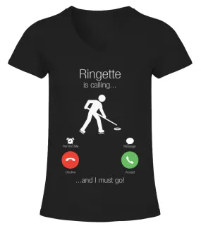 Ringette Camiseta cuello pico Mujer